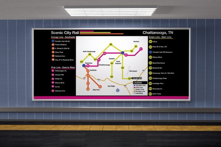 wayfinding system for public transit