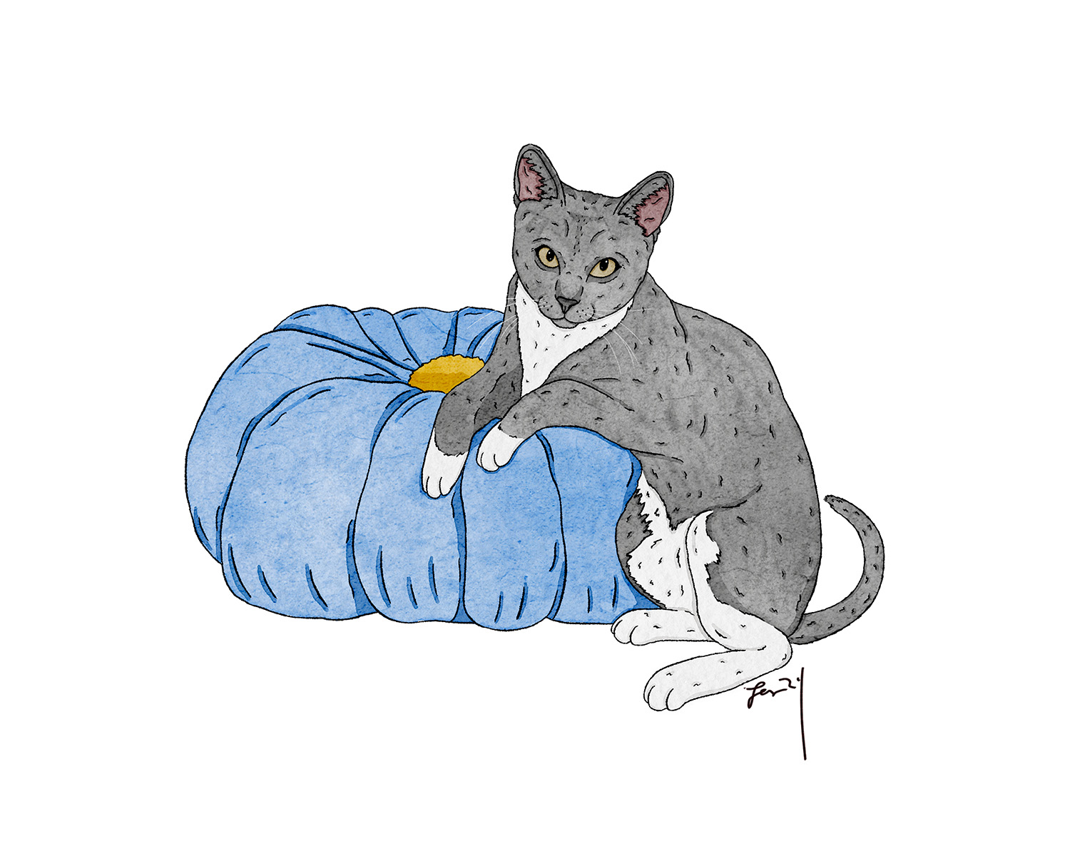 custom pet portrait lewie